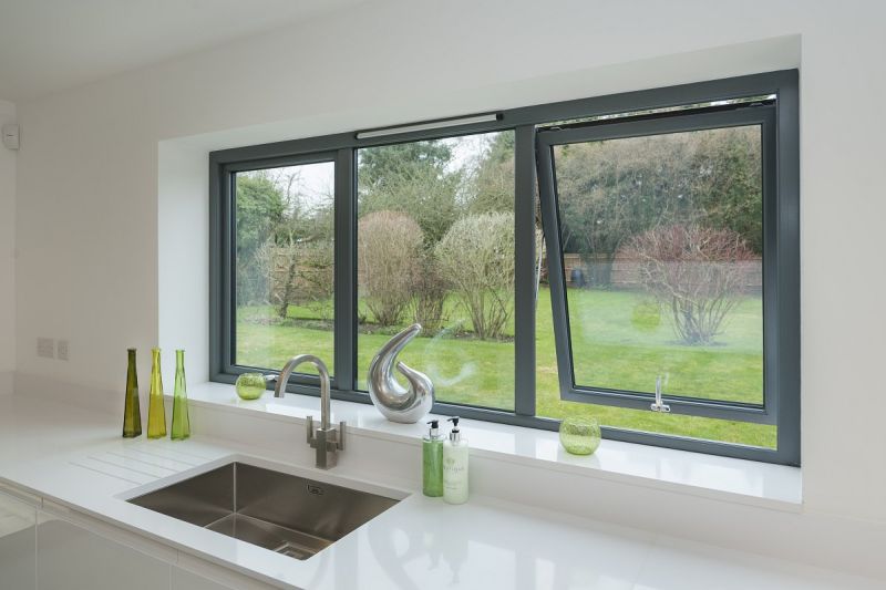 three Awning windows in kitchen 