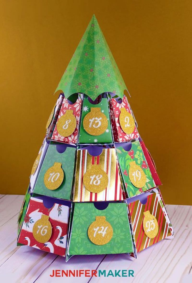 round Christmas Tree Advent Calendar