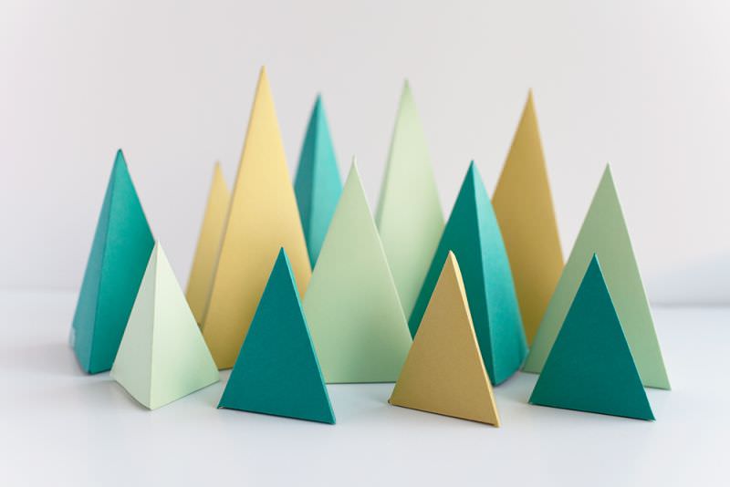 Christmas Tree Advent Calendar triangular from paper 