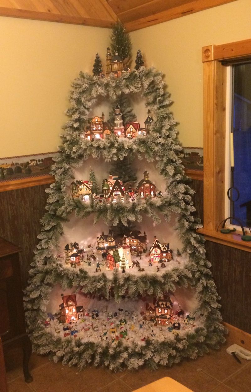 Corner Shelf Christmas Trees