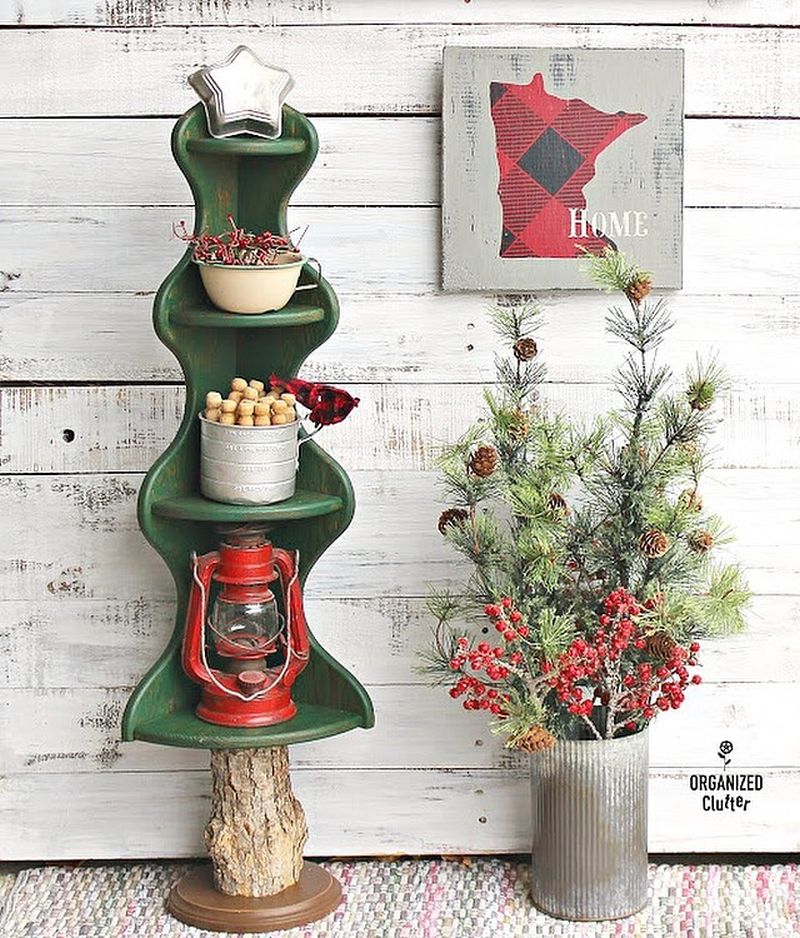 Corner Shelf Christmas Trees