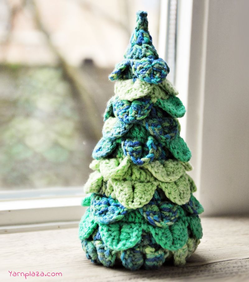 Crocheted Christmas Trees for table
