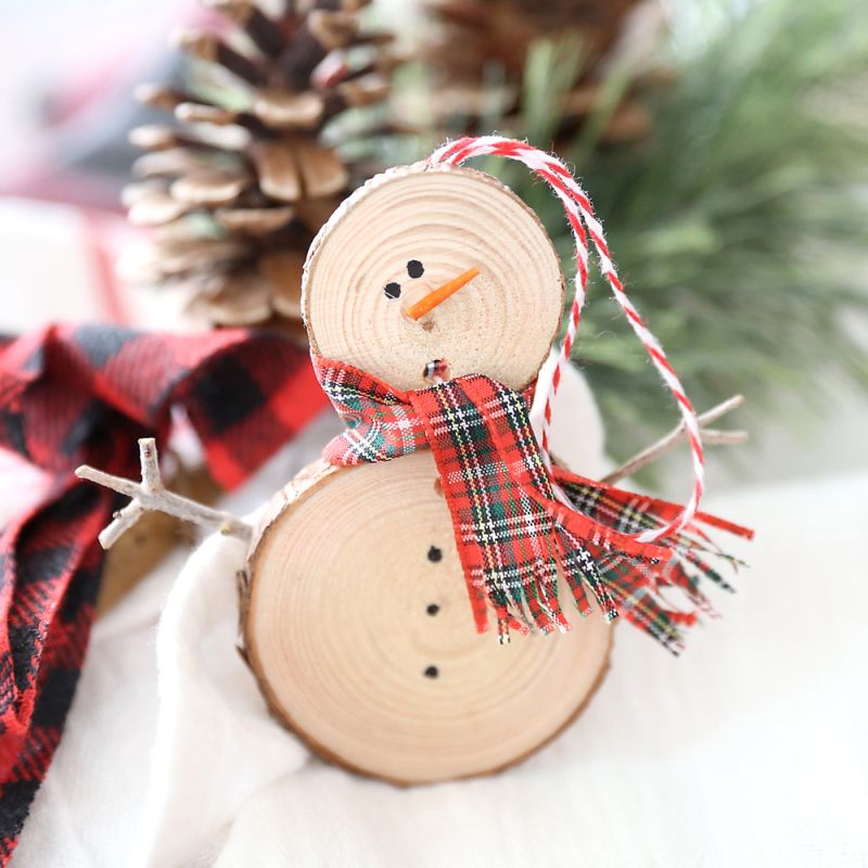 DIY Snowman Christmas tree ornament