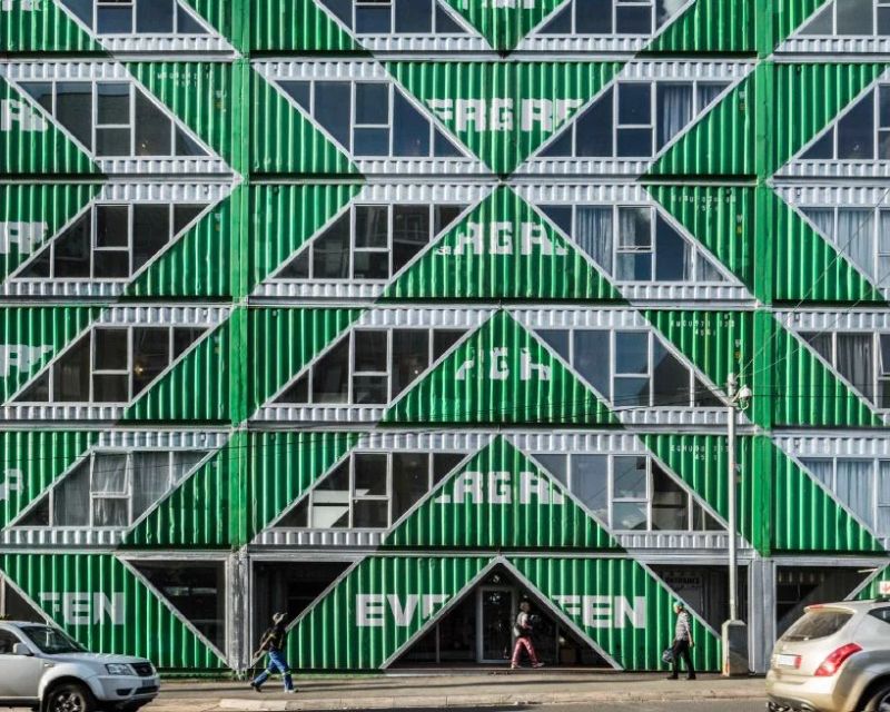 Drivelines Studios in South Africa Comprises of 140 Upcycled Shipping Containers