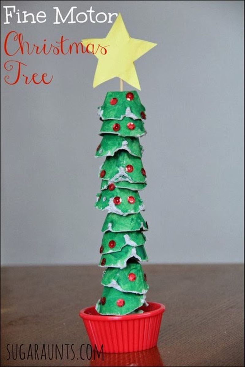 Egg Carton Christmas Tree