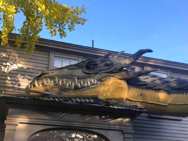 Gigantic Dragon by Tom Saltsman - Outdoor Halloween Decorations