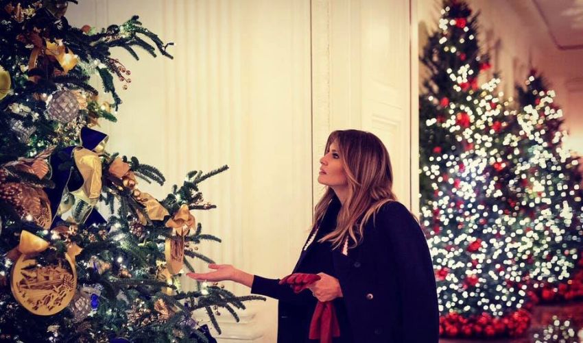 Melania Trump’s Red Christmas Trees