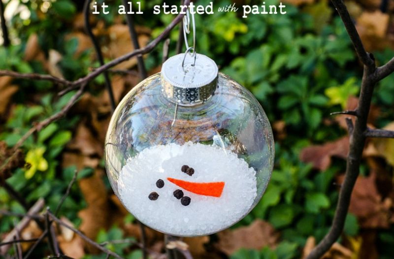 Melted Snowman Christmas tree ornament