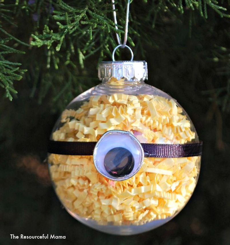 Minion Homemade Christmas Tree Ornament