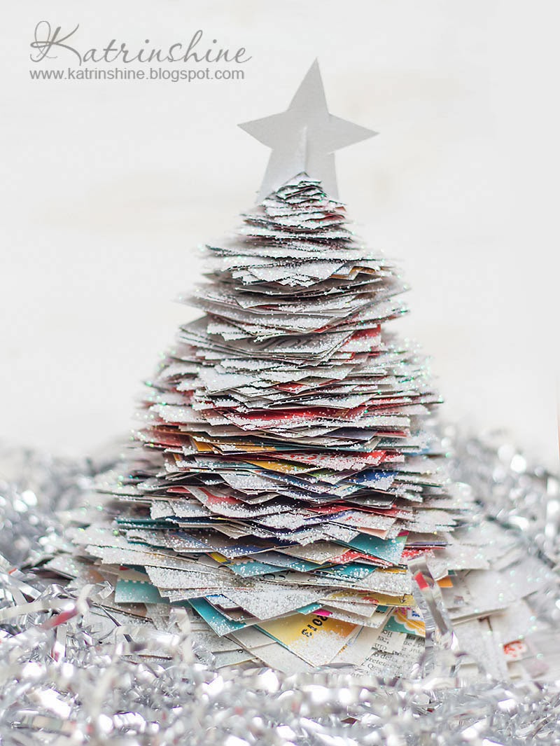 Paper cutouts into Christmas Tree
