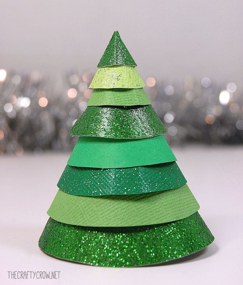 Paper crafted into small Christmas Tree