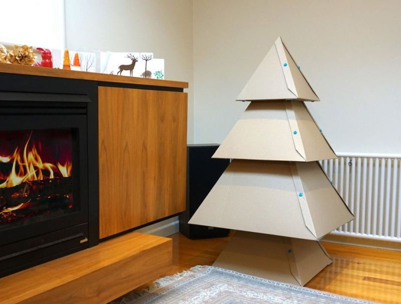 Recycled Cardboard Christmas Tree