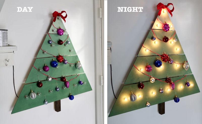 Scrap Wood wall Christmas Tree