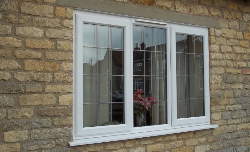 white casement window  