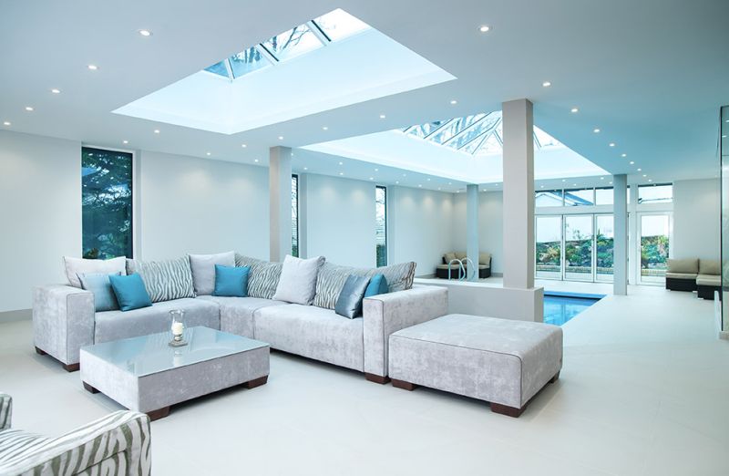 Modern skylight windows design for living room 