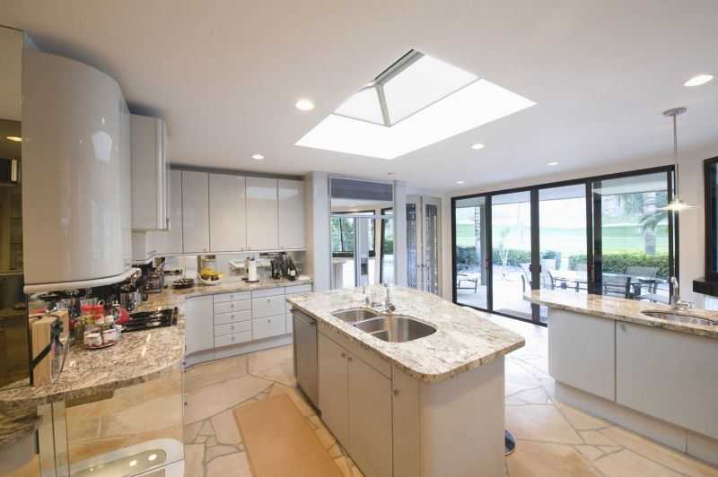 Modern skylight windows design for kitchen 
