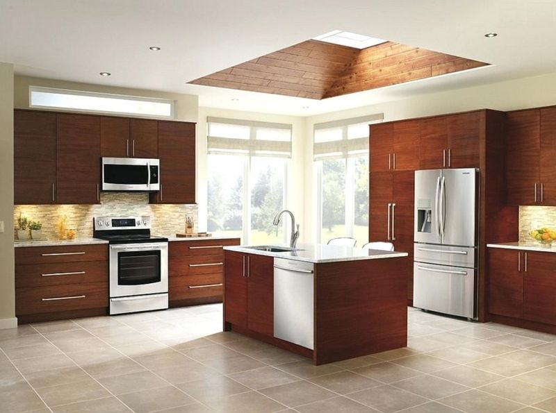 single skylight window design for kitchen 