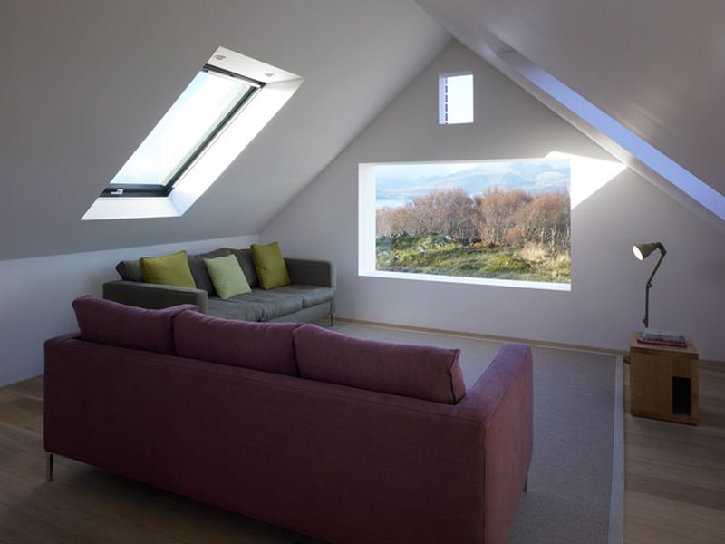 Modern skylight windows design for living room 