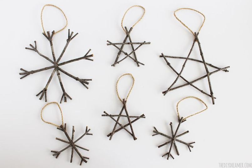 wooden twig Christmas Tree Ornament