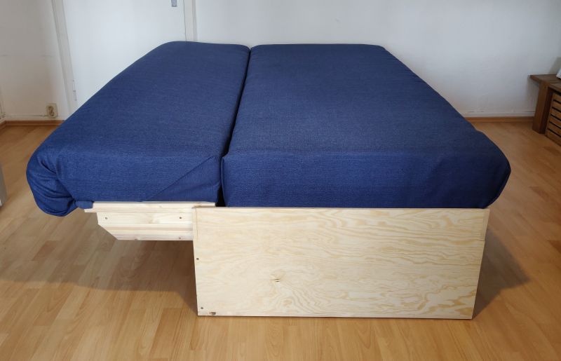 DIY Convertible Sofa Bed with Storage