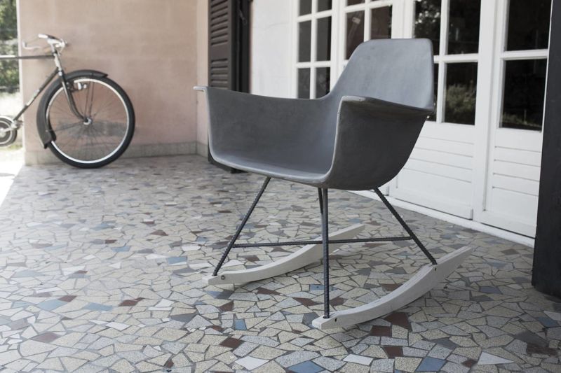 Hauteville Concrete Rocking Chair by Lyon Béton