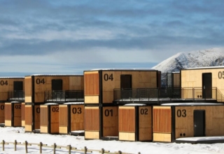 Ora Ito Flying Nest Mobile Shipping Container Hotel in French Alps