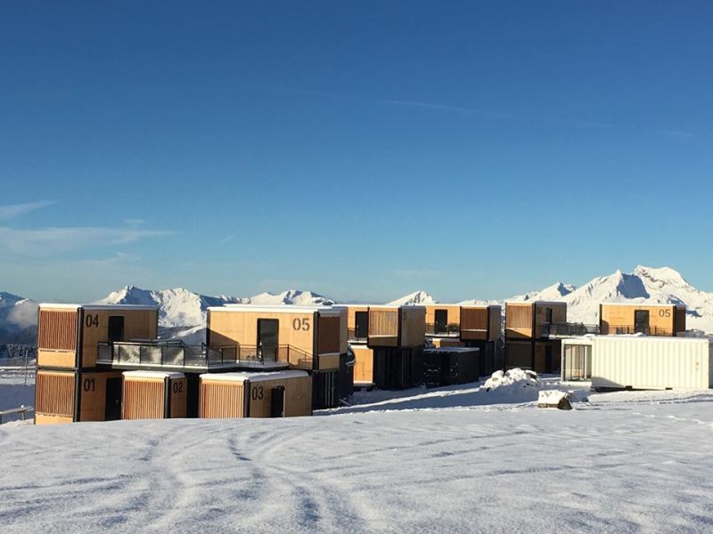 Ora Ito Flying Nest Mobile Shipping Container Hotel in French Alps