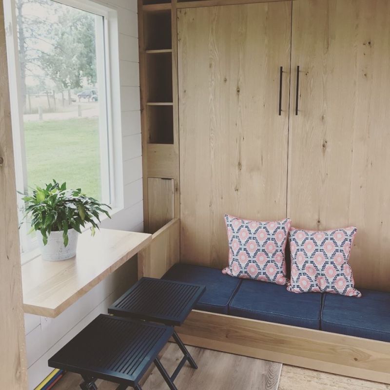 69k Tiny House on Wheels with Fold-in Murphy Bed and Deck