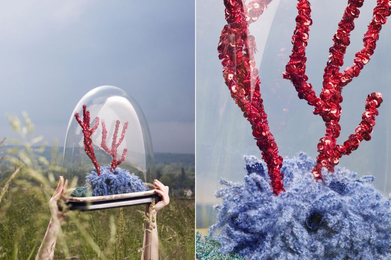 Aude Bourgine’s Coral Reef Sculptures Made from Textile and Beads