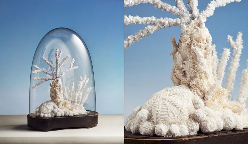 Aude Bourgine’s Coral Reef Sculptures Made from Textile and Beads