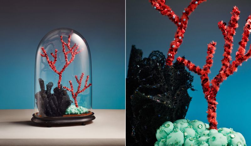 Aude Bourgine’s Coral Reef Sculptures Made from Textile and Beads