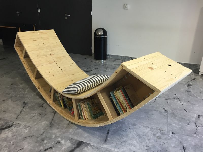 DIY Bookshelf Lounge Chair by Sofia Alexiou