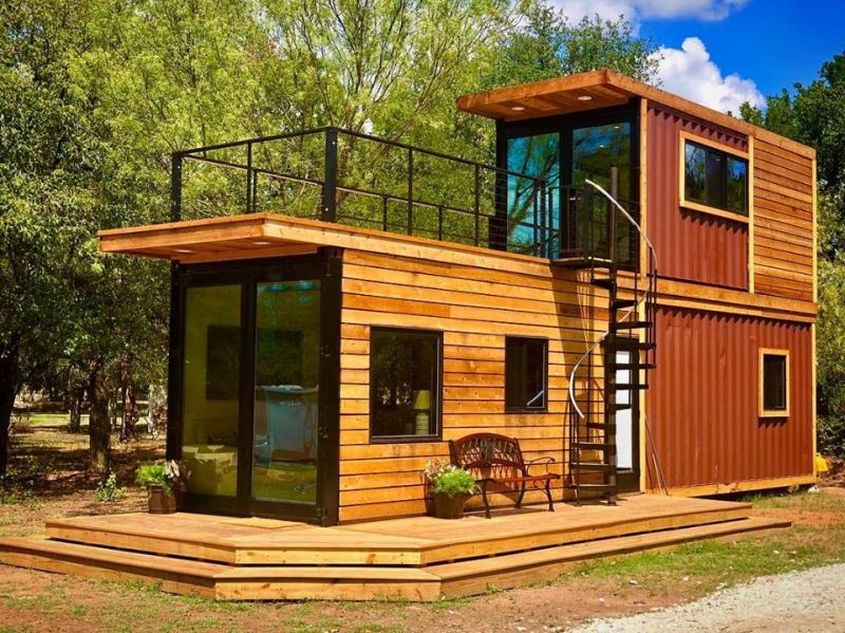 Helm Tiny Shipping Container Home by CargoHome Has Rooftop Terrace