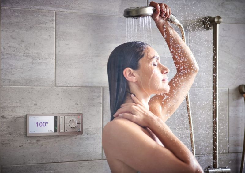 U by Moen Smart Shower Works with Amazon Alexa, Google Assistant and Siri