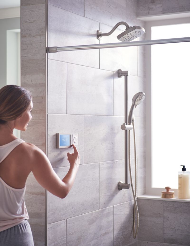 U by Moen Smart Shower Works with Amazon Alexa, Google Assistant and Siri
