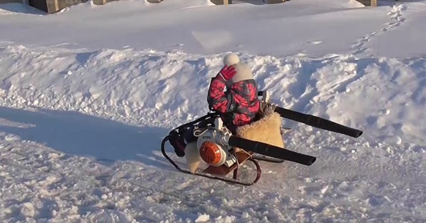 leaf-blower-powered-sled-1