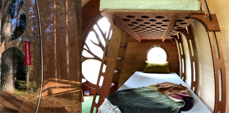 Fuselage glamping cabin 