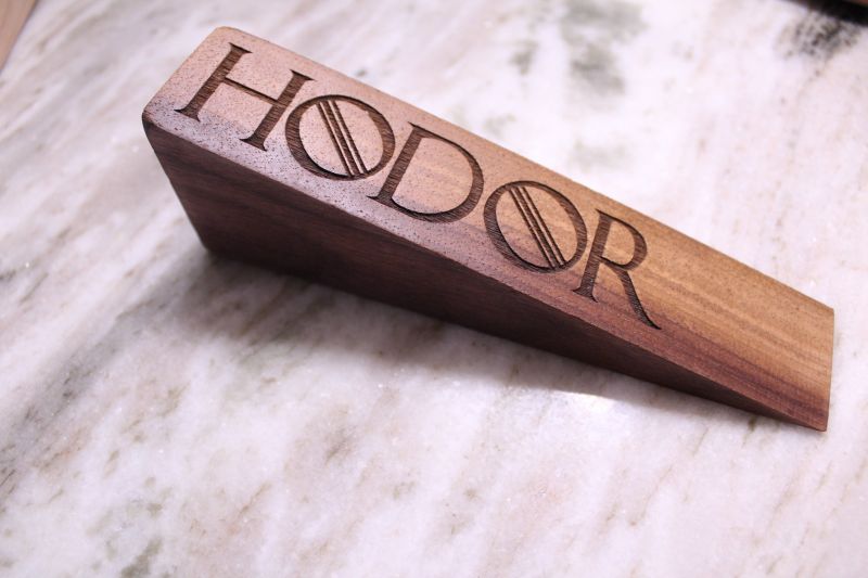 Hodor-Inspired Doorstop by Naked Wooden Works