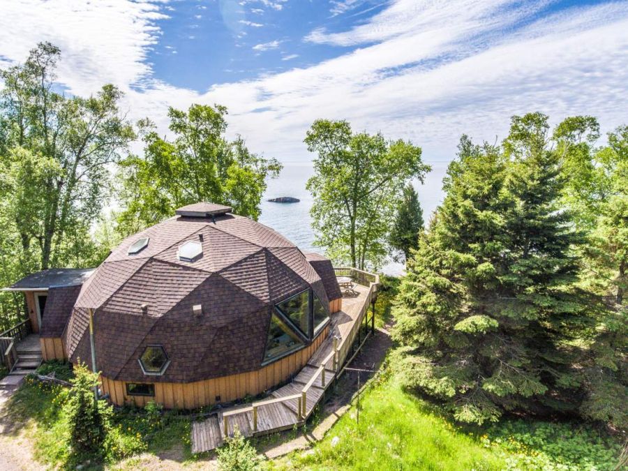 Lakefront Geodesic Dome Home for Sale in Minnesota
