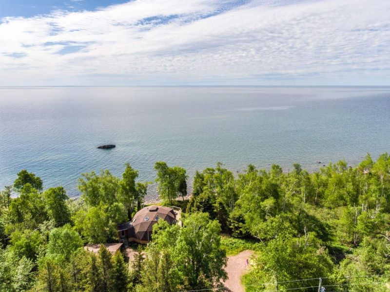 Lakefront Geodesic Dome Home for Sale in Minnesota