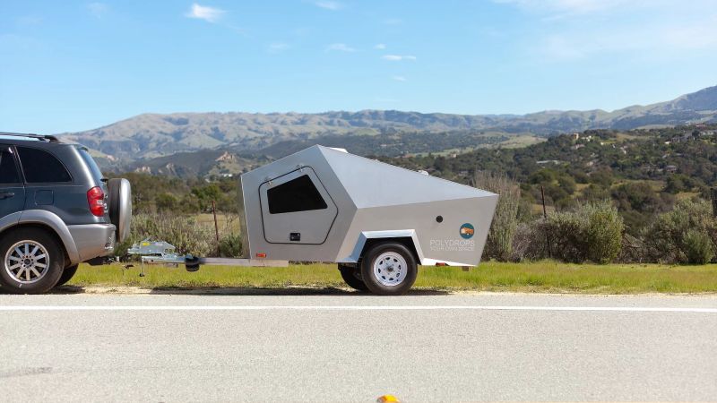 Polydrop Teardrop Trailer Features Unique Angular Design