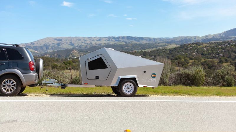 Polydrop Teardrop Trailer Features Unique Angular Design 