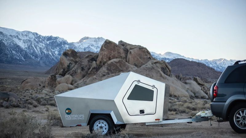 Polydrop Teardrop Trailer Features Unique Angular Design 