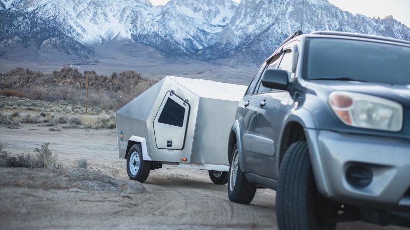 Polydrop Teardrop Trailer Features Unique Angular Design 