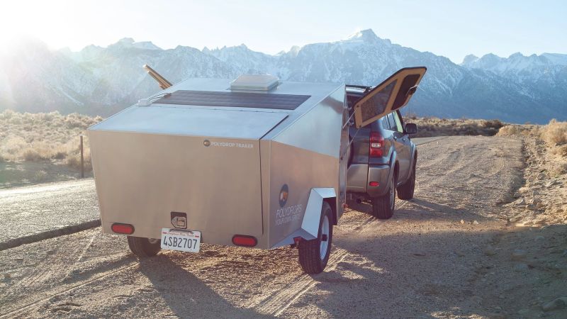 Polydrop Teardrop Trailer Features Unique Angular Design 