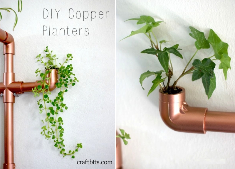 DIY Copper PVC Pipe Planter