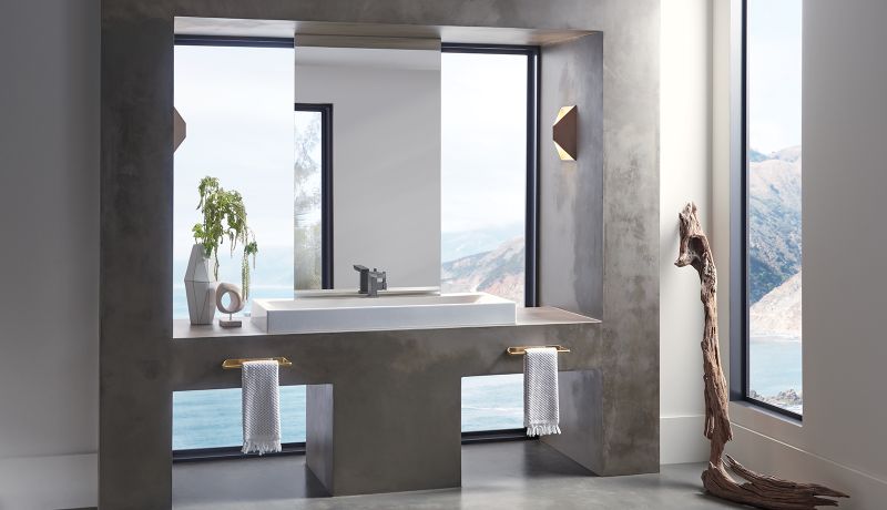 Christopher Shannon Designs Vettis Concrete Bathroom Faucet for Brizo