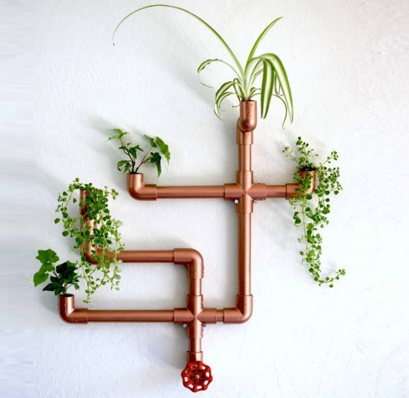 DIY Copper PVC Pipe Planter