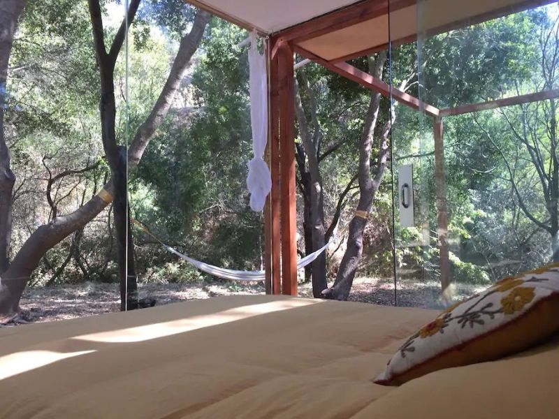 Glass cabin rental in Santa Barbara, California