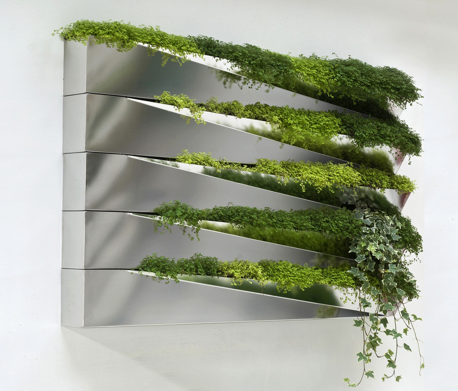 Herbe Mirror vertical indoor planter by Jean Jacques Hubert